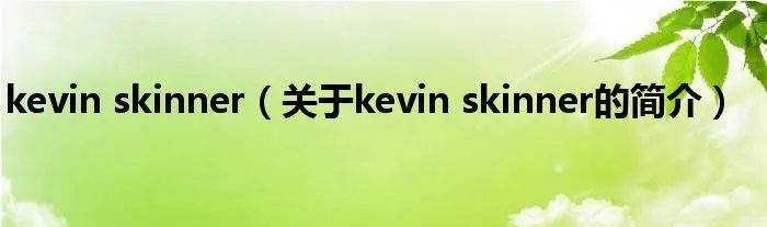 kevin skinner（关于kevin skinner的简介）