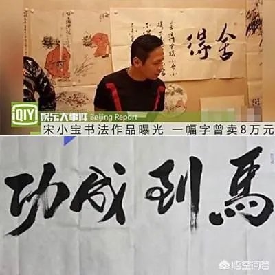 宋小宝书法卖8万,你怎么看?