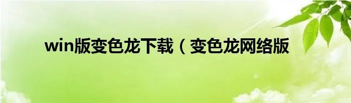 win版变色龙下载（变色龙网络版