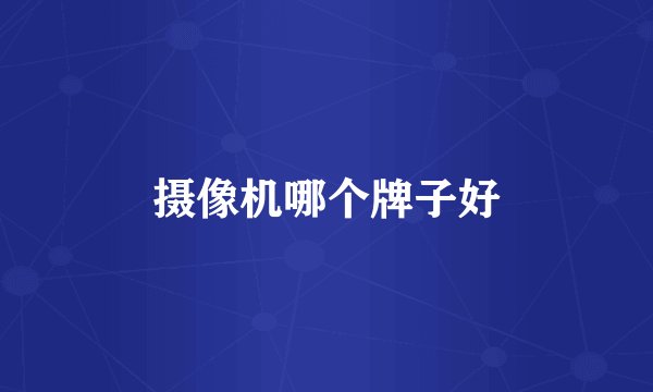 摄像机哪个牌子好