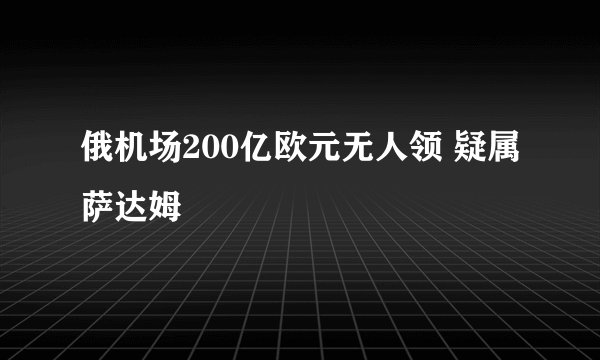 俄机场200亿欧元无人领 疑属萨达姆