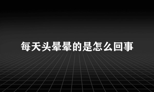 每天头晕晕的是怎么回事