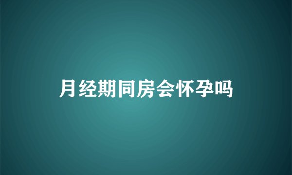 月经期同房会怀孕吗