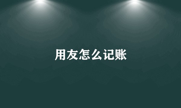 用友怎么记账