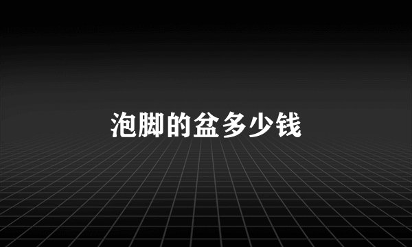 泡脚的盆多少钱