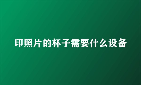 印照片的杯子需要什么设备