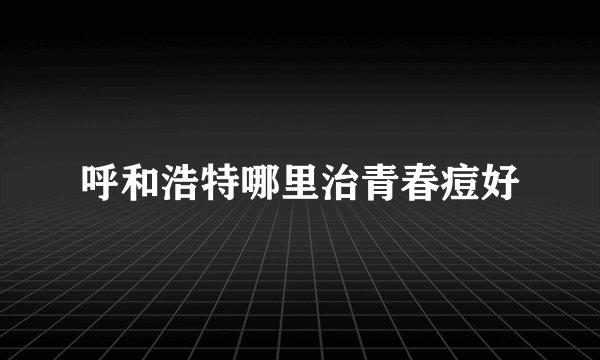 呼和浩特哪里治青春痘好