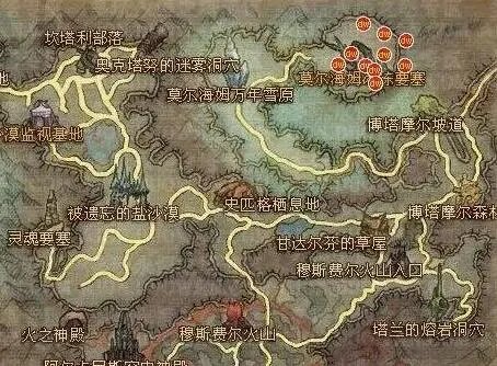 《永恒之塔》奥德采集1-499采集路线一览