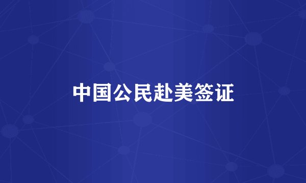中国公民赴美签证