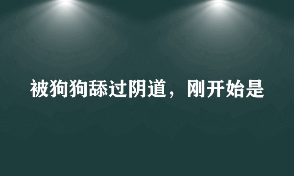 被狗狗舔过阴道，刚开始是