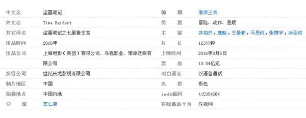 盗墓笔记电影百度网盘资源