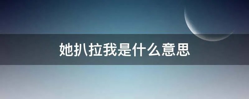 她扒拉我是什么意思