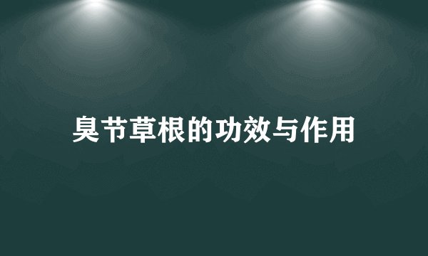 臭节草根的功效与作用