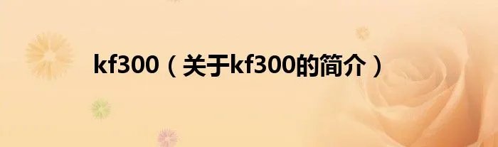 kf300（关于kf300的简介）