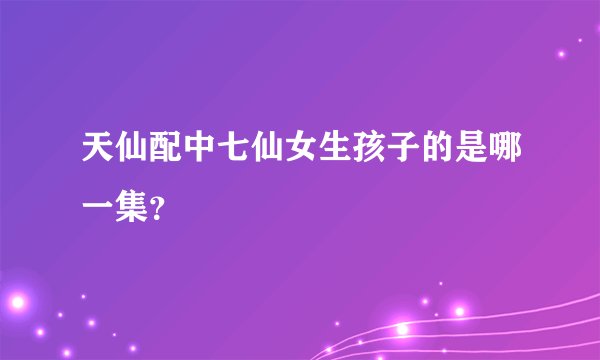 天仙配中七仙女生孩子的是哪一集？