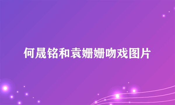 何晟铭和袁姗姗吻戏图片