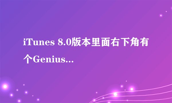 iTunes 8.0版本里面右下角有个Genius.是干什么的？