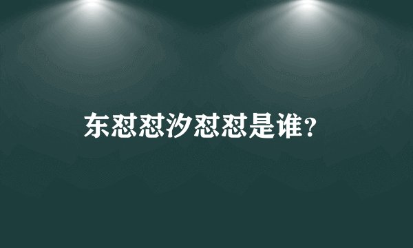 东怼怼汐怼怼是谁？