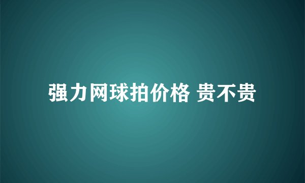 强力网球拍价格 贵不贵
