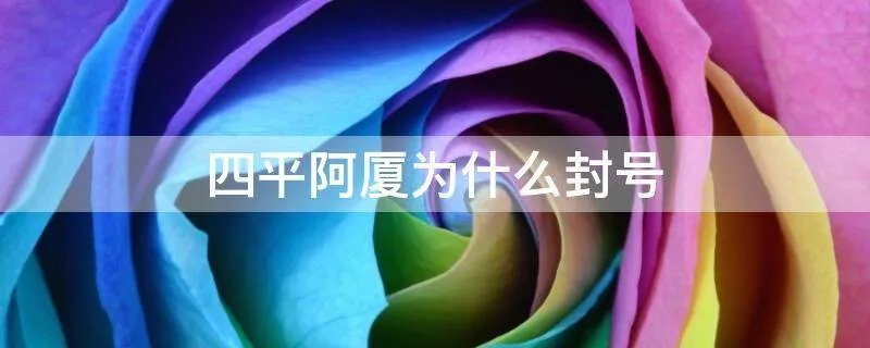 四平阿厦为什么封号