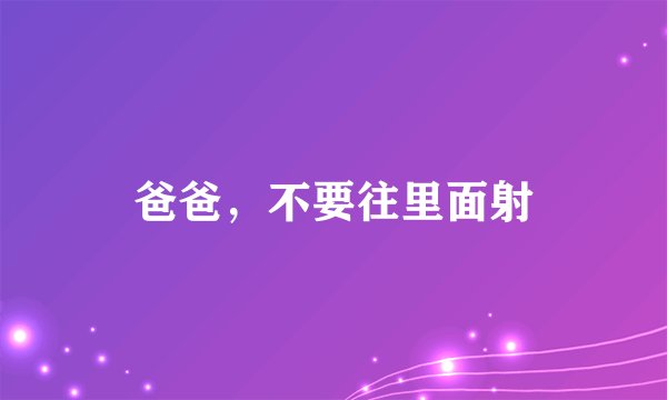 爸爸，不要往里面射