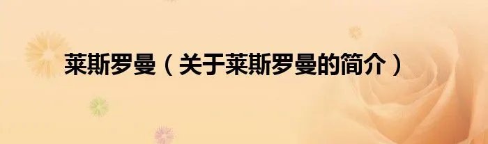 莱斯罗曼（关于莱斯罗曼的简介）