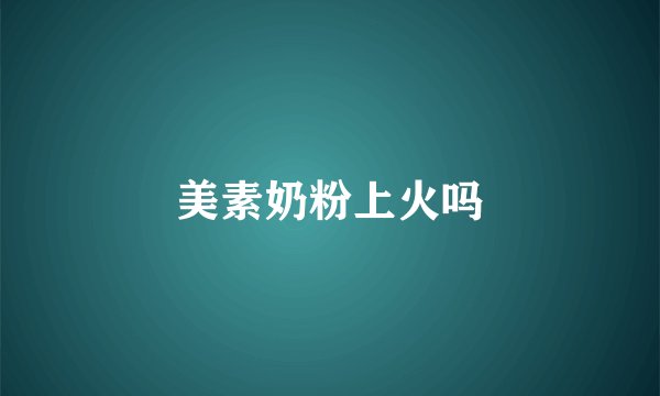 美素奶粉上火吗