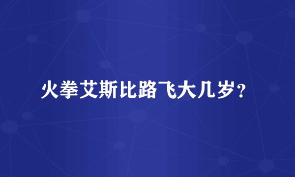 火拳艾斯比路飞大几岁？
