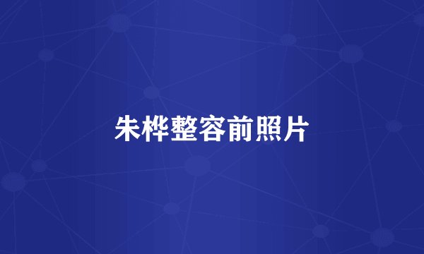 朱桦整容前照片