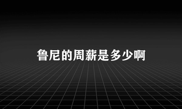 鲁尼的周薪是多少啊