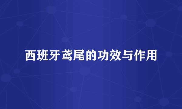 西班牙鸢尾的功效与作用