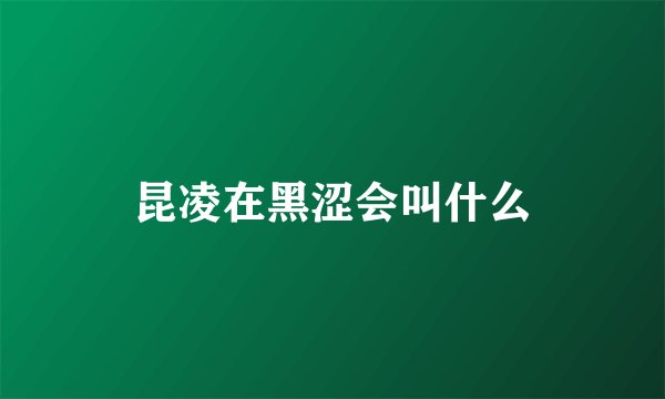 昆凌在黑涩会叫什么