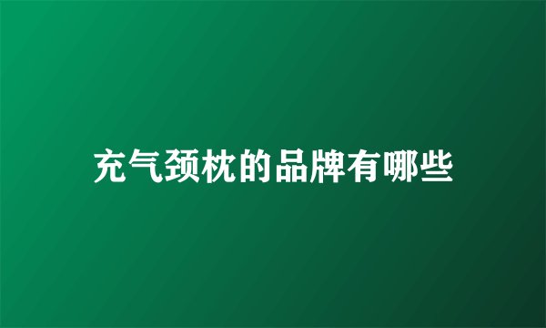 充气颈枕的品牌有哪些