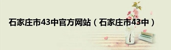 石家庄市43中官方网站（石家庄市43中）
