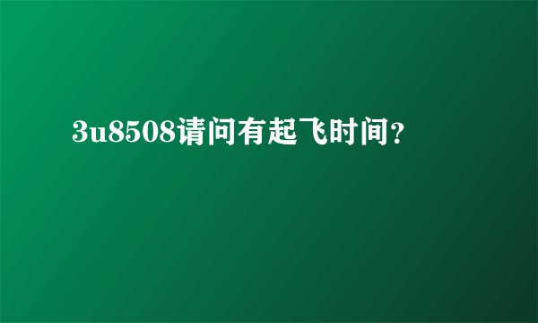 3u8508请问有起飞时间？