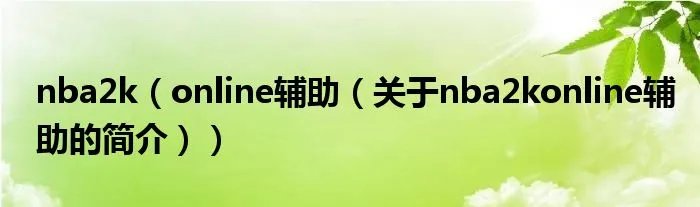 nba2k（online辅助（关于nba2konline辅助的简介））