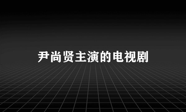 尹尚贤主演的电视剧