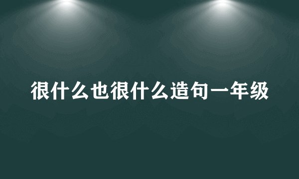 很什么也很什么造句一年级