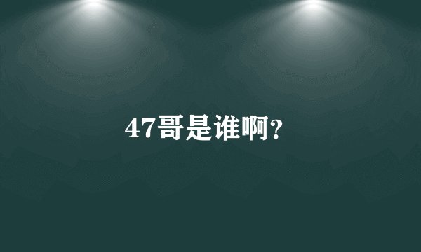 47哥是谁啊?