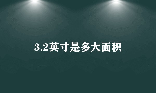 3.2英寸是多大面积