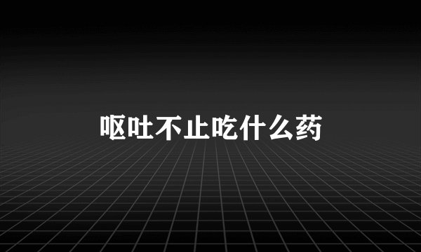 呕吐不止吃什么药