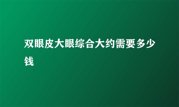 双眼皮大眼综合大约需要多少钱