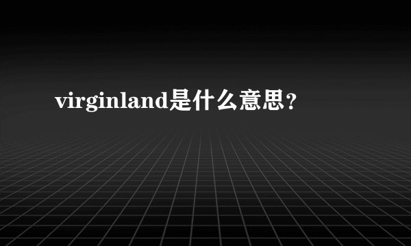 virginland是什么意思？