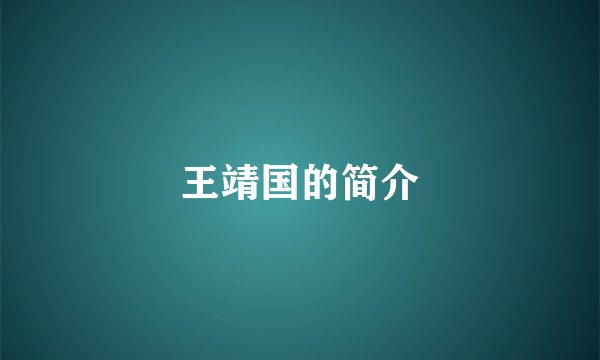 王靖国的简介