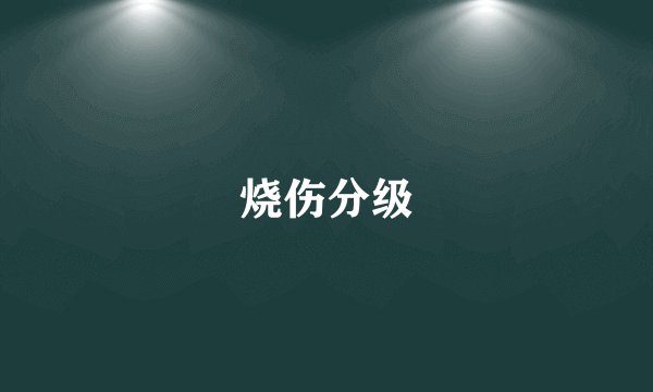 烧伤分级