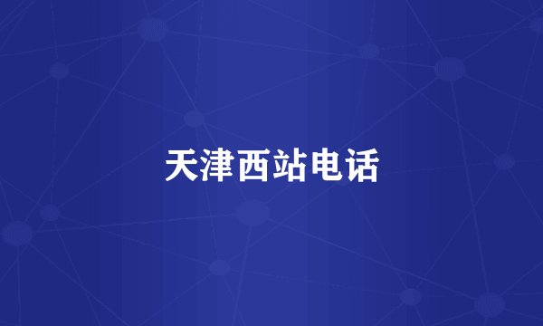 天津西站电话
