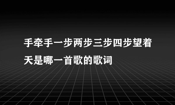 手牵手一步两步三步四步望着天是哪一首歌的歌词