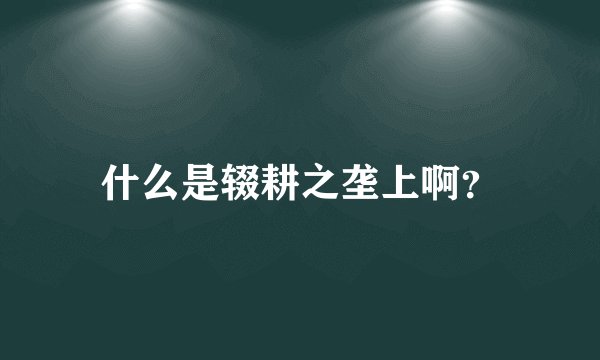 什么是辍耕之垄上啊？