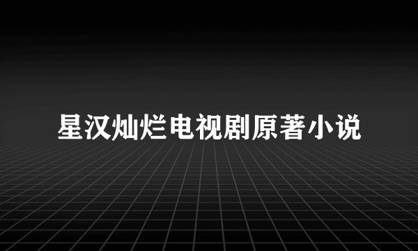 星汉灿烂电视剧原著小说