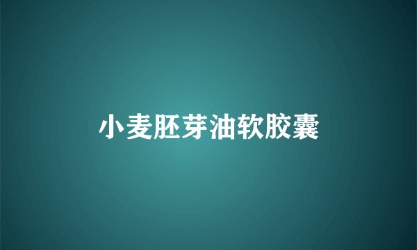 小麦胚芽油软胶囊